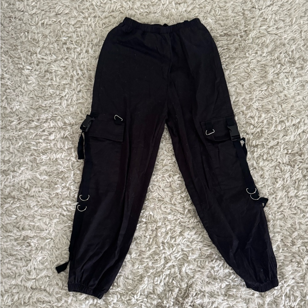 SHEIN Charcoal Elastic Waist Pants